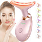 7-Color LED Face Massager: Red Light Therapy for Wrinkles & Double Chin | Thermal Vibration & Skin Rejuvenation