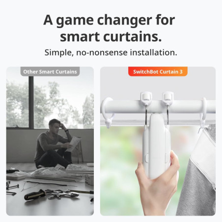 Ouvre-rideau SwitchBot : Bluetooth, Solaire, Compatible Alexa