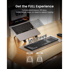 ProtoArc XKM01 Foldable Bluetooth Keyboard Mouse Combo - Portable Work Solution