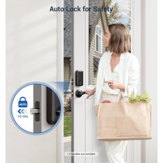 Veise Fingerprint Door Lock with Keyless Entry & Lever Handles