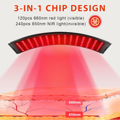Lampe de Thérapie par Lumière Rouge et Infrarouge 660nm