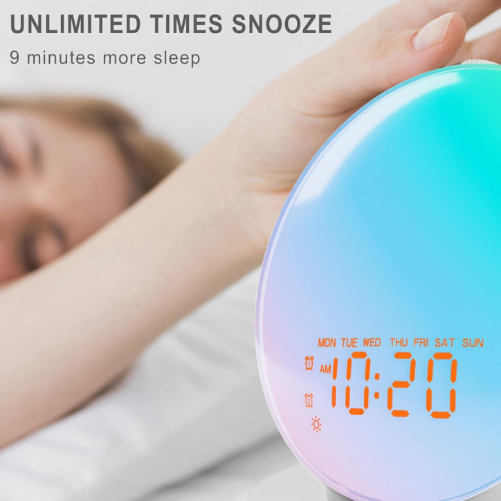 Sunrise Alarm Clock with Bluetooth Speaker & Night Light - Wake Up Refreshed! Sunrise Alarm Clock with Bluetooth Speaker & Night Light - Wake Up Refreshed!