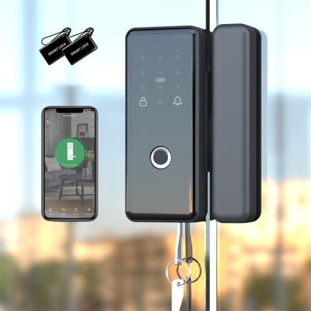 Serrure de Porte en Verre Intelligente Sophies: Reconnaissance Faciale 3D, WiFi, et Contrôle Tuya