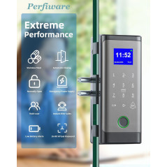 Smart Biometric Glass Door Locks - Keyless & No Drill Entry Solution