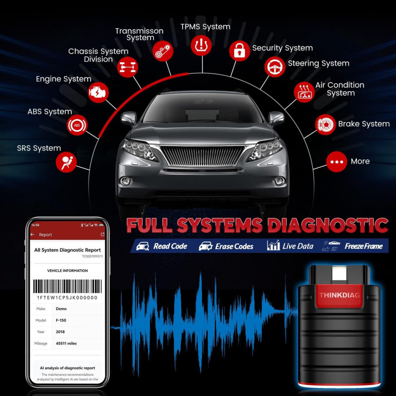 Thinkdiag OBD2 Scanner Bluetooth – Diagnostic Complet iOS & Android