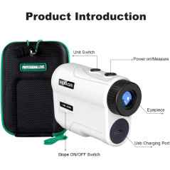 REVASRI Golf Rangefinder: 1000YDS Laser Accuracy with Slope & Vibration - Tournament Legal!