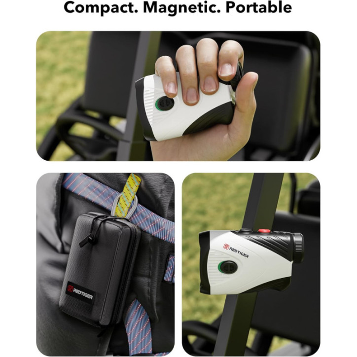 REDTIGER Golf Rangefinder: 1200 Yards, 7X Magnification, Slope & Vibration Lock - GolfVue Series 1