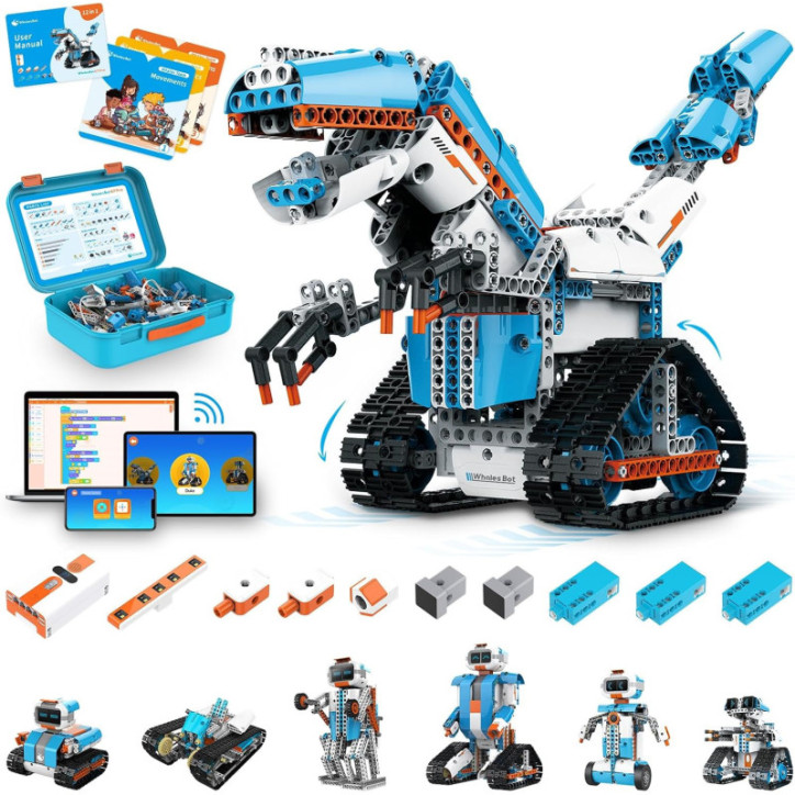 WhalesBot E7 Pro : Robot STEM 12-en-1 pour Enfants - Apprends à Coder en Tamusant ! WhalesBot E7 Pro : Robot STEM 12-en-1 pour Enfants - Apprends à Coder en Tamusant !