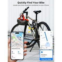 TopMade Bike Tracker: Global GPS Finder for Apple Devices, Waterproof