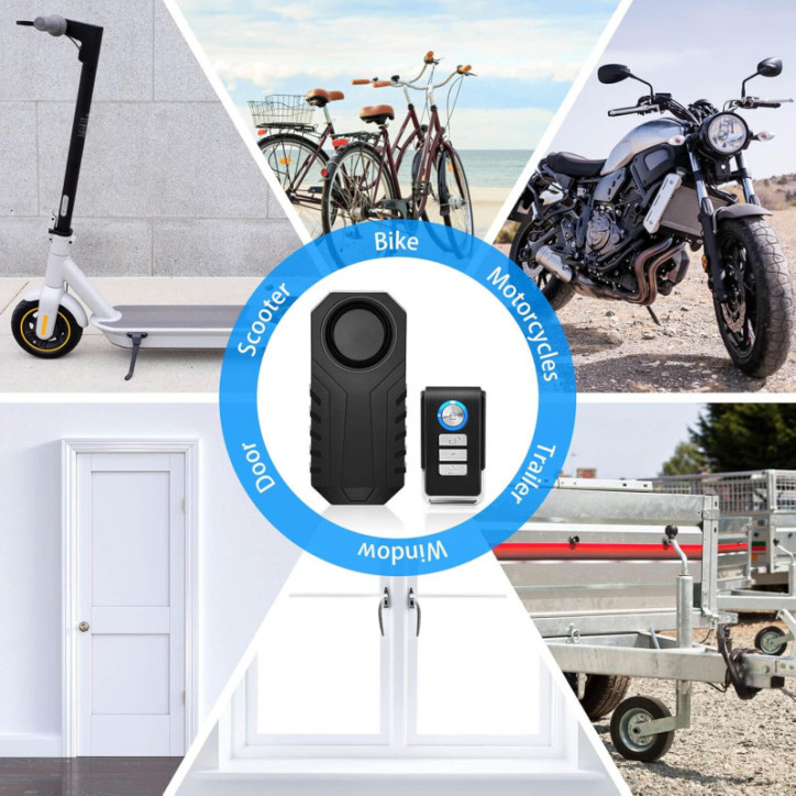 2-Pack Wireless Bike Alarm Set: 113dB Anti-Theft Security for E-bikes & More! 2-Pack Wireless Bike Alarm Set: 113dB Anti-Theft Security for E-bikes & More!