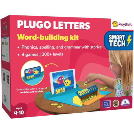 Plugo Letters: AR Educational Word Game - STEM Toy for Kids Ages 4-10 - Boost Spelling & Vocabulary!