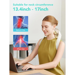 SKG Neck Massager: Deep Tissue Pain Relief & Shiatsu with Heat - FSA/HSA