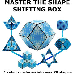 SHASHIBO Shape Shifting Box: Transforming STEM Fidget Cube - Blue Planet