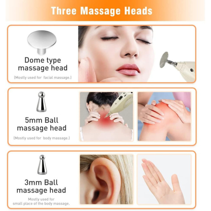 Rechargeable Acupuncture Pen: Electric Acupoint Finder with 3 Heads for Pain Relief & Therapy Rechargeable Acupuncture Pen: Electric Acupoint Finder with 3 Heads for Pain Relief & Therapy