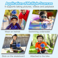 PROGRACE Kids Waterproof Action Camera: HD Video, Fun Games, Perfect Gift for Adventurous Boys!