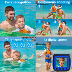 PROGRACE Kids Waterproof Camera - 1080 HD Action Toy for Boys