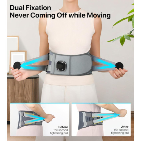 ALLJOY Cordless Back Pain Relief Heating Pad & Massager - Heat & Vibration, FSA/HSA Eligible