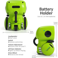 GILOBABY Smart Robot Toy: Voice Control, Dancing, Singing Fun! Perfect Gift for Kids 3+