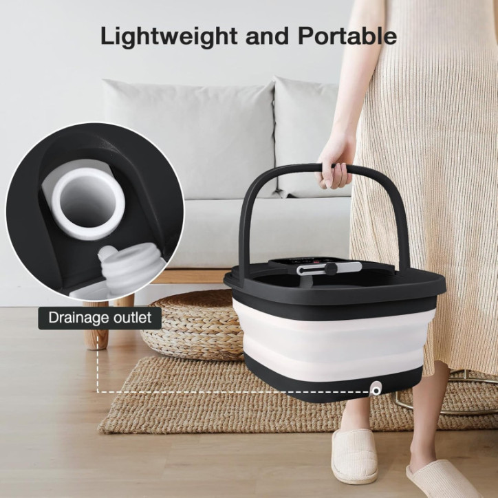 HOSPAN Spa Pieds Pliable: Chaleur, Bulles, Shiatsu & Lumière Rouge pour une Relaxation Ultime! HOSPAN Spa Pieds Pliable: Chaleur, Bulles, Shiatsu & Lumière Rouge pour une Relaxation Ultime!