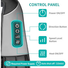 Nekteck Shiatsu Massager: Deep Tissue Relief for Neck & Back Pain with Heat - Perfect for Home, Office & Car!