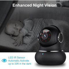 Litokam 2K Indoor Camera — 360° view, motion detection, night vision & app control for pets & baby monitoring!
1/2