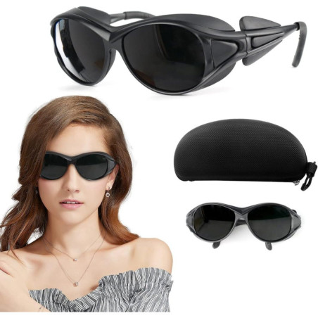 Red Light Therapy Glasses — IPL laser safety goggles (200–2000nm) for secure tanning protection!