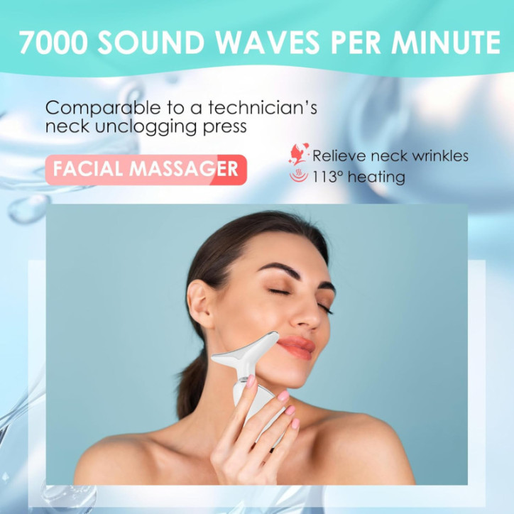 Baguette de Massage Facial Lumière Rouge 7 Couleurs: Rajeunissement et Lifting du Visage & Cou