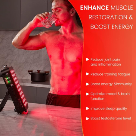 Bestqool 105W Red Light Therapy Panel: Dual Chip LED for Face, Body & Pain Relief