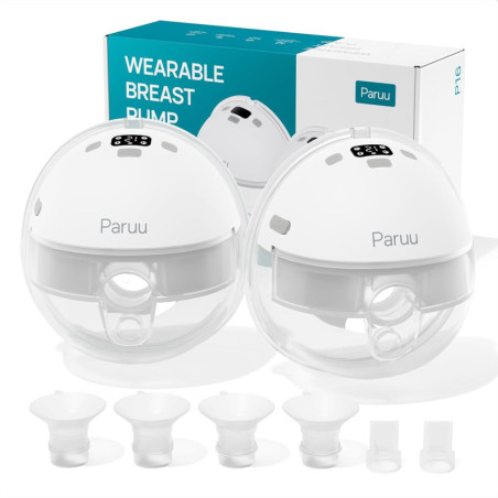 Paruu Tire-Lait Électrique Portable Sans Mains 2 Pack Blanc
