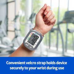 Medline Digital Wrist Blood Pressure Monitor with Batteries & 60 Memory