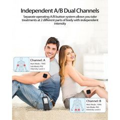 TENS Unit Muscle Stimulator: 22 Modes for Back, Neck & Shoulder Pain Relief - Portable EMS Therapy