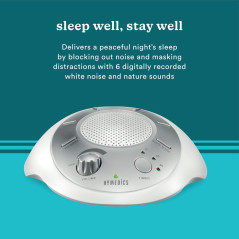 Homedics SoundSleep White Noise Machine: Your Portable Sleep Sanctuary with 6 Nature Sounds