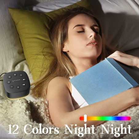 Meditation White Noise Machine: 30 Sounds, 32 Volumes, Night Light