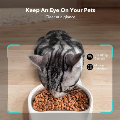 Distributeur Chat PETLIBRO Caméra 1080P: Surveillez & Nourrissez Votre Chat à Distance! WiFi 5G