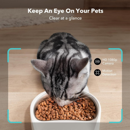 PETLIBRO SmartCat Feeder: HD Camera, 2-Way Audio, & App Control - Never Miss a Meal!