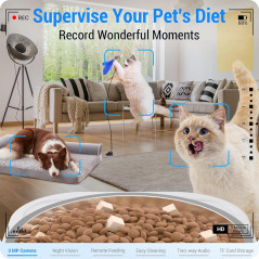 Automatic Cat Feeder with 2K Camera & 7L Storage - 5G WiFi, Night Vision