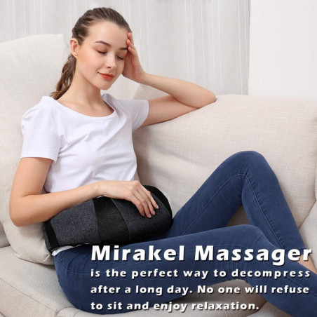 Mirakel Shiatsu : Massage Chauffant Cou & Dos - Soulagement Profond des Douleurs Musculaires