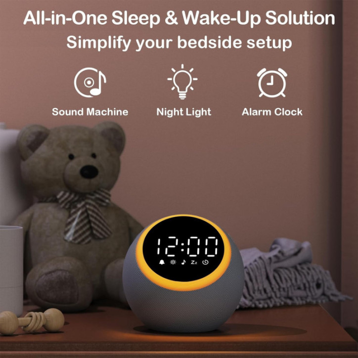 Rohent Sleep Sound Machine: 25 Sounds, Night Light & Wake-Up Alarm - Your Perfect Sleep Solution! Rohent Sleep Sound Machine: 25 Sounds, Night Light & Wake-Up Alarm - Your Perfect Sleep Solution!