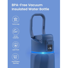 BOOST Smart Water Bottle: 24oz Hydration Tracker - Stay Healthy & Hydrated!