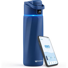 Smart 24oz BPA-Free Water Bottle with Drink Reminder & App - Blue