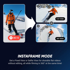 Insta360 X5: Waterproof 8K 360° Action Camera with Invisible Selfie Stick