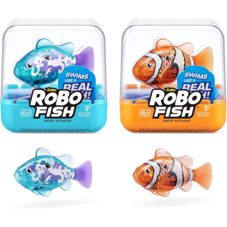 Robo Alive Poisson Robotique: 2 Pack Changeant de Couleur (Turquoise + Orange) - LAventure Aquatique Ultime! Robo Alive Poisson Robotique: 2 Pack Changeant de Couleur (Turquoise + Orange) - LAventure Aquatique Ultime!