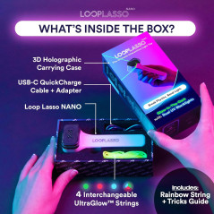 Loop Lasso NANO: Lanceur de Ficelle Lumineuse UV – Jouet STEM Interactif et Gadget Rave Époustouflant!