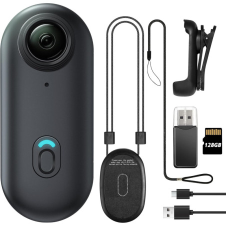 Caméra Corps Mini 128GB FHD 1080P - Enregistrement Main Libre