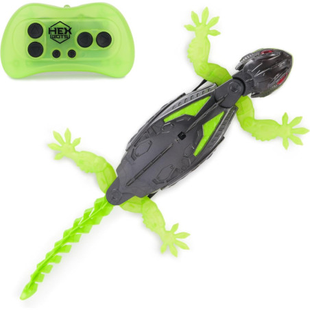 HEX BOTS Wall Crawler Gecko: Climb Walls, Prank Friends - Rechargeable RC Robot for Kids 4+