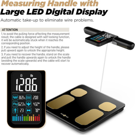 RunSTAR Smart Scale: 8-Electrode Body Composition Analyzer - Track BMI, Fat%, & More! FSA/HSA Eligible