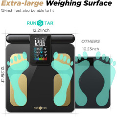 Balance Digitale RunSTAR 8 Électrodes - Poids & Taux de Graisse