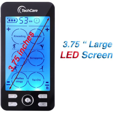 TechCare Plus 24 : Appareil TENS/EMS Rechargeable pour Soulagement Douleur & Relaxation Musculaire
