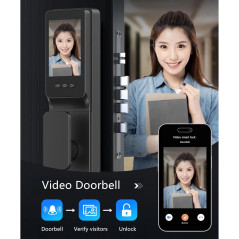 3D Face & Palm Vein Recognition Smart Door Lock with Camera & WiFi