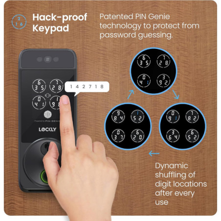 Lockly Visage Zeno: Facial Recognition Smart Lock - Unlock with Face, Fingerprint, or App!